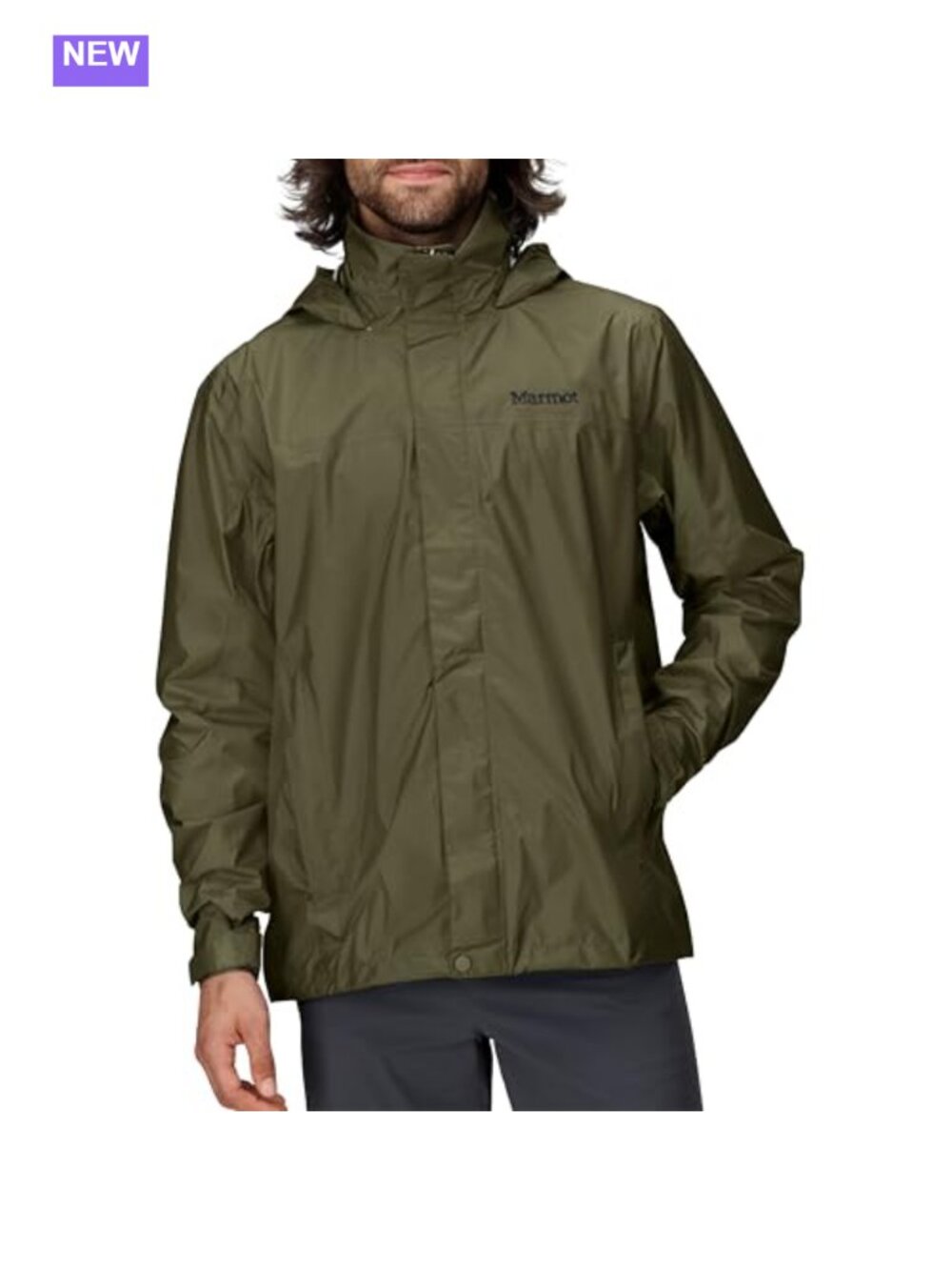 Marmot Precip Eco Waterproof Rain Jacket Recycled Nylon Ripstop Packable